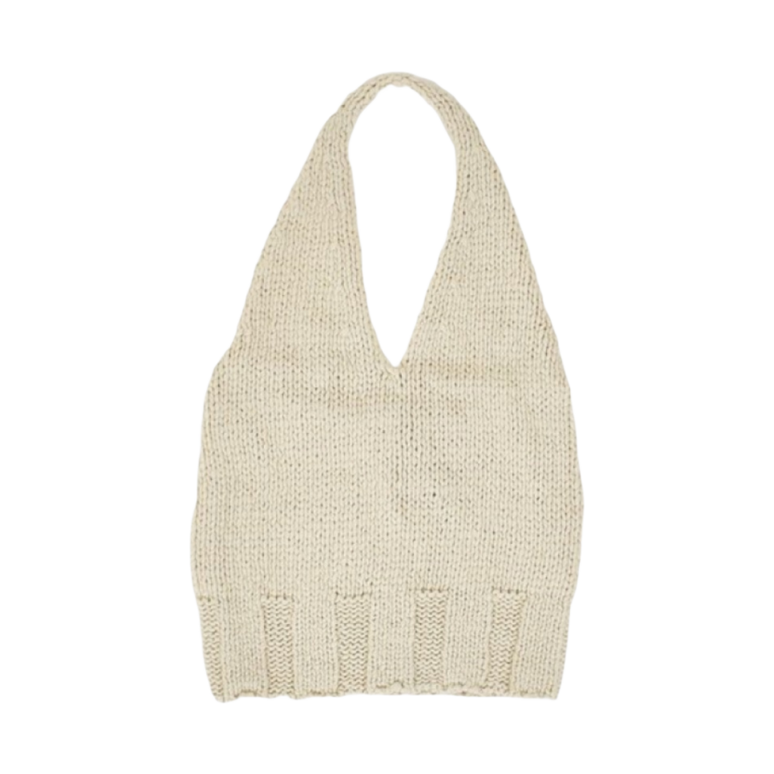 PKK025 (W) Paloma Wool Bien Halter Neck Cropped Knit Top Off White