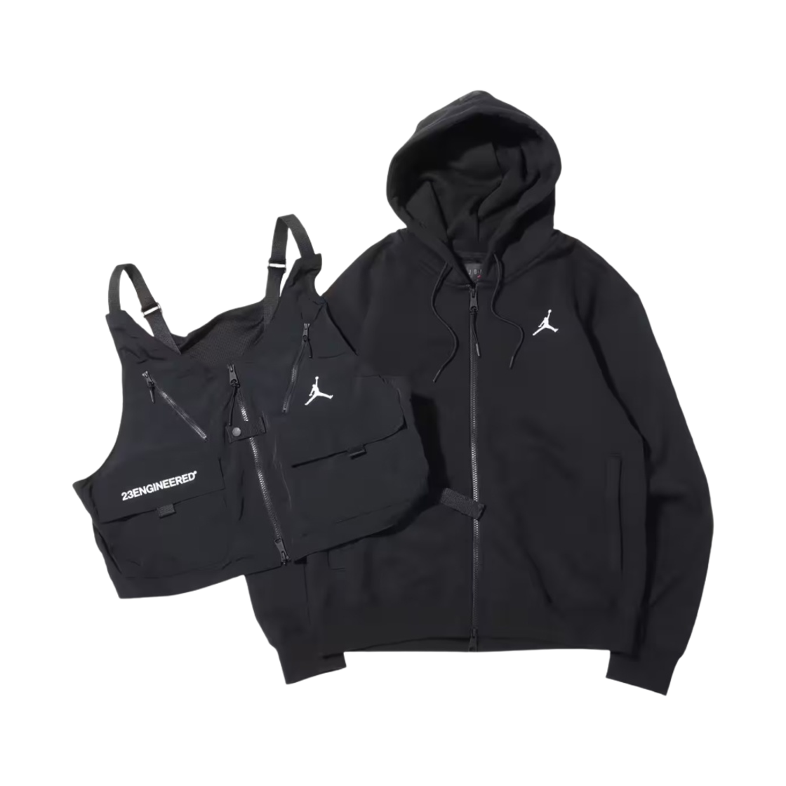 조던 23 엔지니어드 풀집 플리스 후드 블랙 - US/EU(Jordan 23 Engineered Full-Zip Fleece Hoodie Black - US/EU) - 3