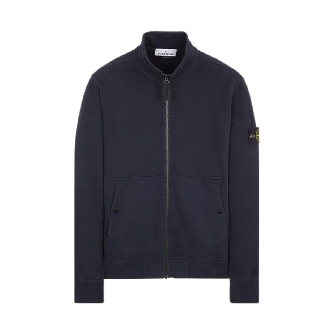 스톤 아일랜드 62820 브러쉬드 코튼 플리스 가먼트 다이드 풀 집업 스웨트셔츠 네이비 블루 - 23FW(Stone Island 62820 Brushed Cotton Fleece Garment Dyed Full Zip Up Sweatshirt Navy Blue - 23FW) - 1
