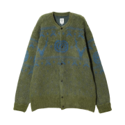 South2 West8 Loose Fit Crew Neck Cardigan S2W8 Nordic Green