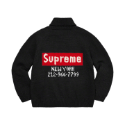 Supreme Box Logo Cowichan Sweater Black - 22FW