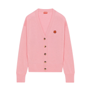 (W) Kenzo Boke Flower Wool Cardigan Rose