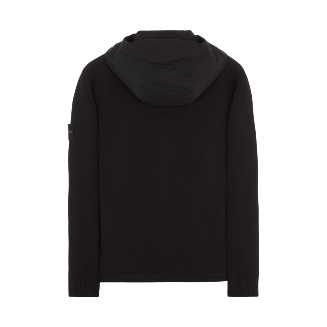 스톤 아일랜드 547B2 소프트 코튼 후드 니트 가디건 블랙 - 23SS(Stone Island 547B2 Soft Cotton Hooded Knit Cardigan Black - 23SS) - 2