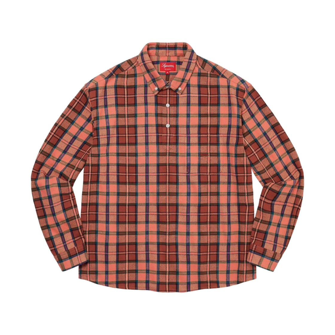 슈프림 풀오버 플레이드 플란넬 셔츠 핑크 - 23SS(Supreme Pullover Plaid Flannel Shirt Pink - 23SS) - 1
