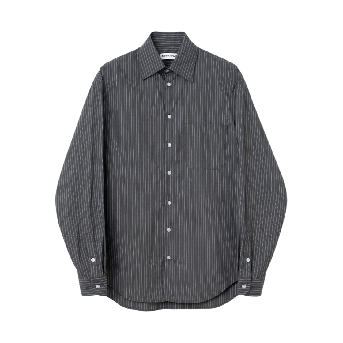 밀로 아카이브 스트라이프 레귤러 핏 셔츠 차콜(Millo Archive Stripe Regular Fit Shirts Charcoal)