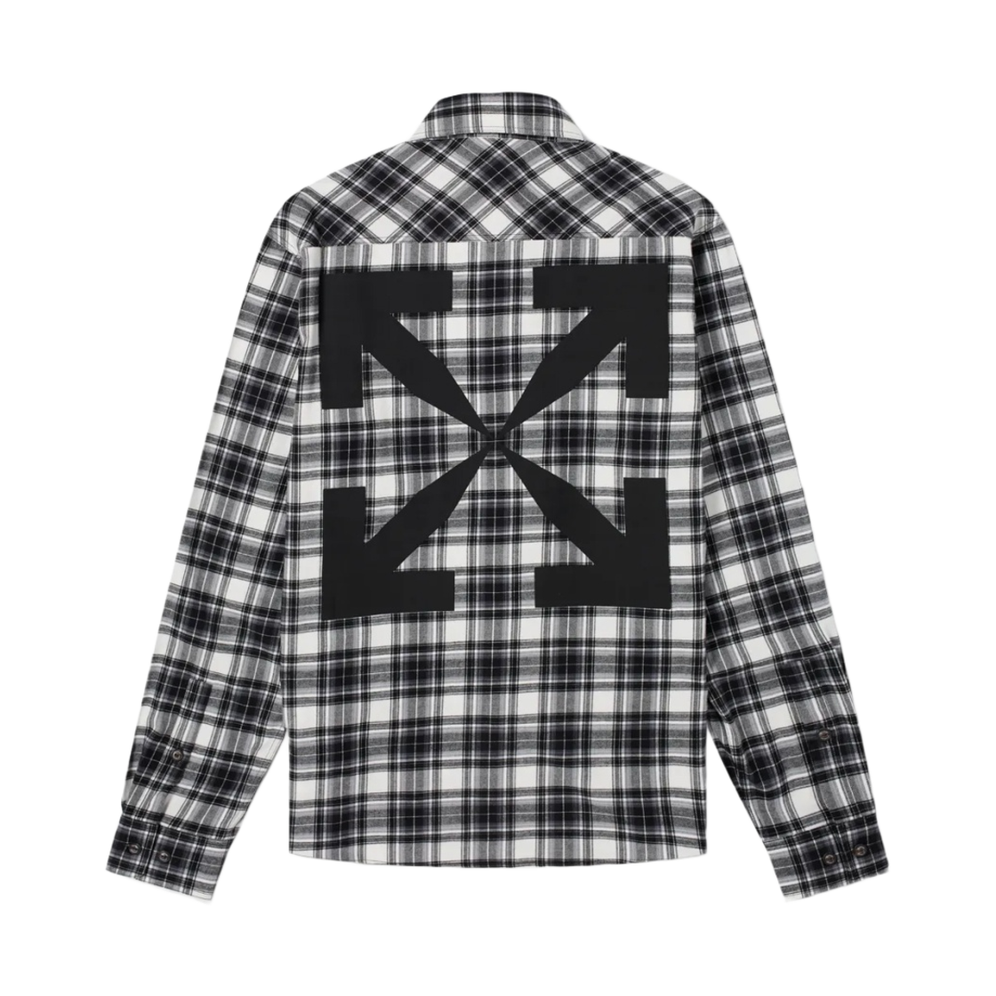 오프화이트 올오버 체크 플란넬 애로우 셔츠 블랙