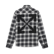 Off-White Allover Check Flannel Arrow Shirt Black