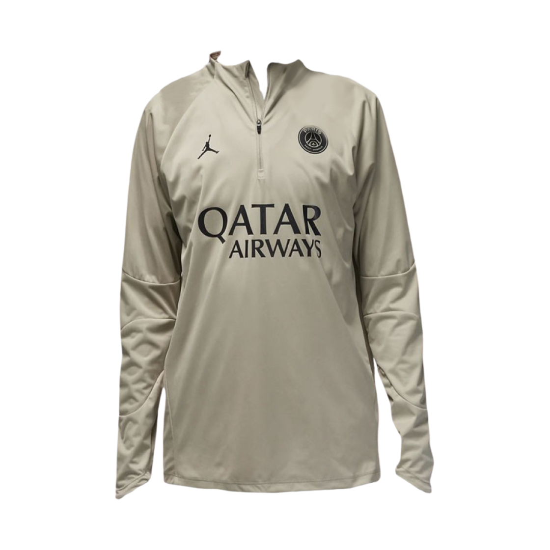 DZ0584-231 Jordan x Paris Saint-Germain Strike Storm-Fit Winter Warrior Third Soccer Drill Top Stone Black