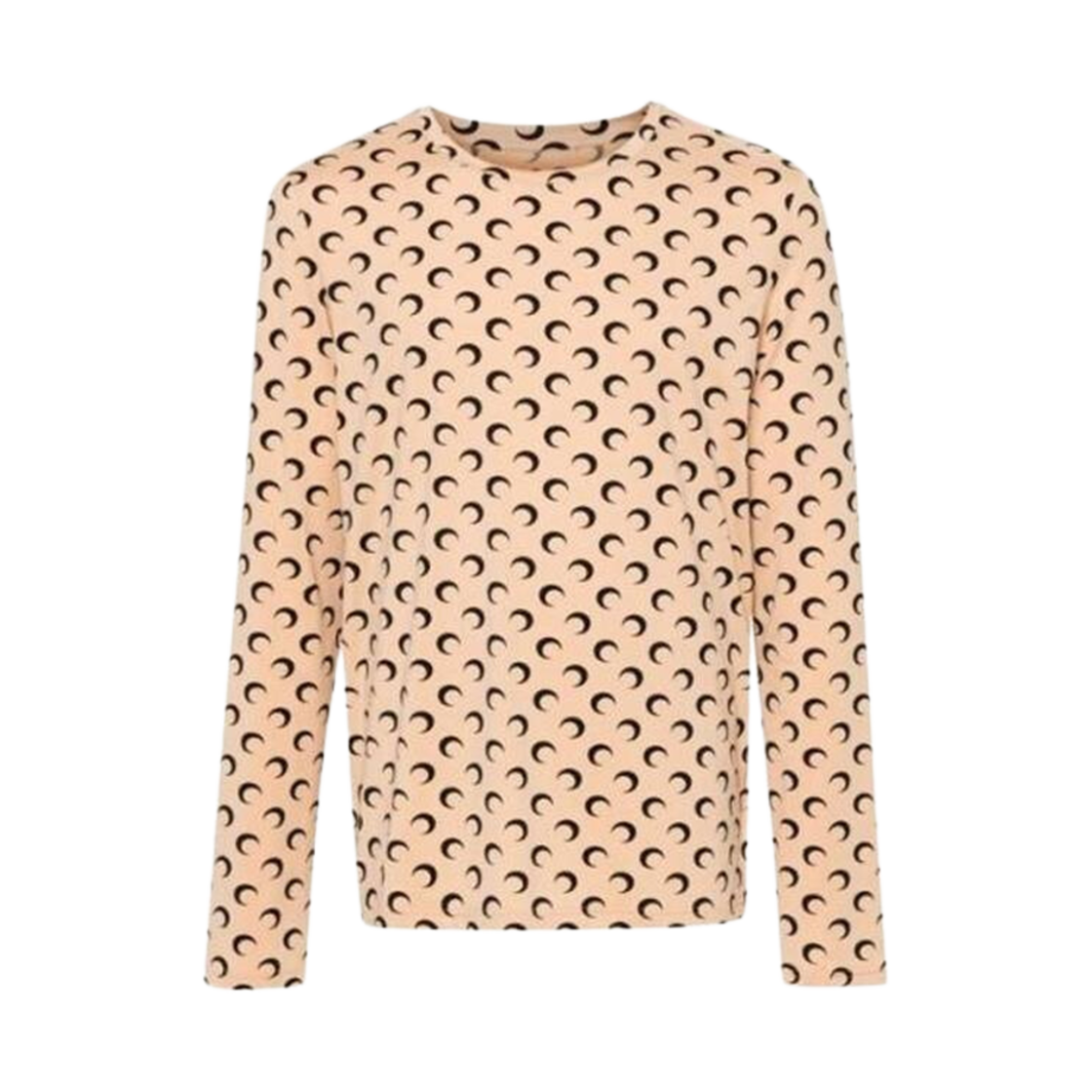 마린 세르 문 프린트 저지 세컨드 스킨 레귤러 탑 탄 문(Marine Serre Moon Printed Jersey Second Skin Regular Top Tan Moon)