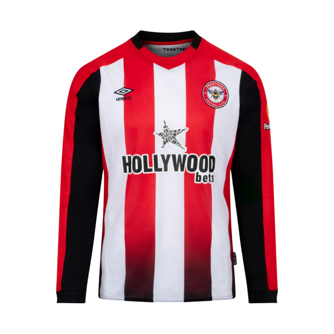 2300804 Umbro Brentford FC 2023/25 L/S Home Jersey Red White (Non Marking Ver.)