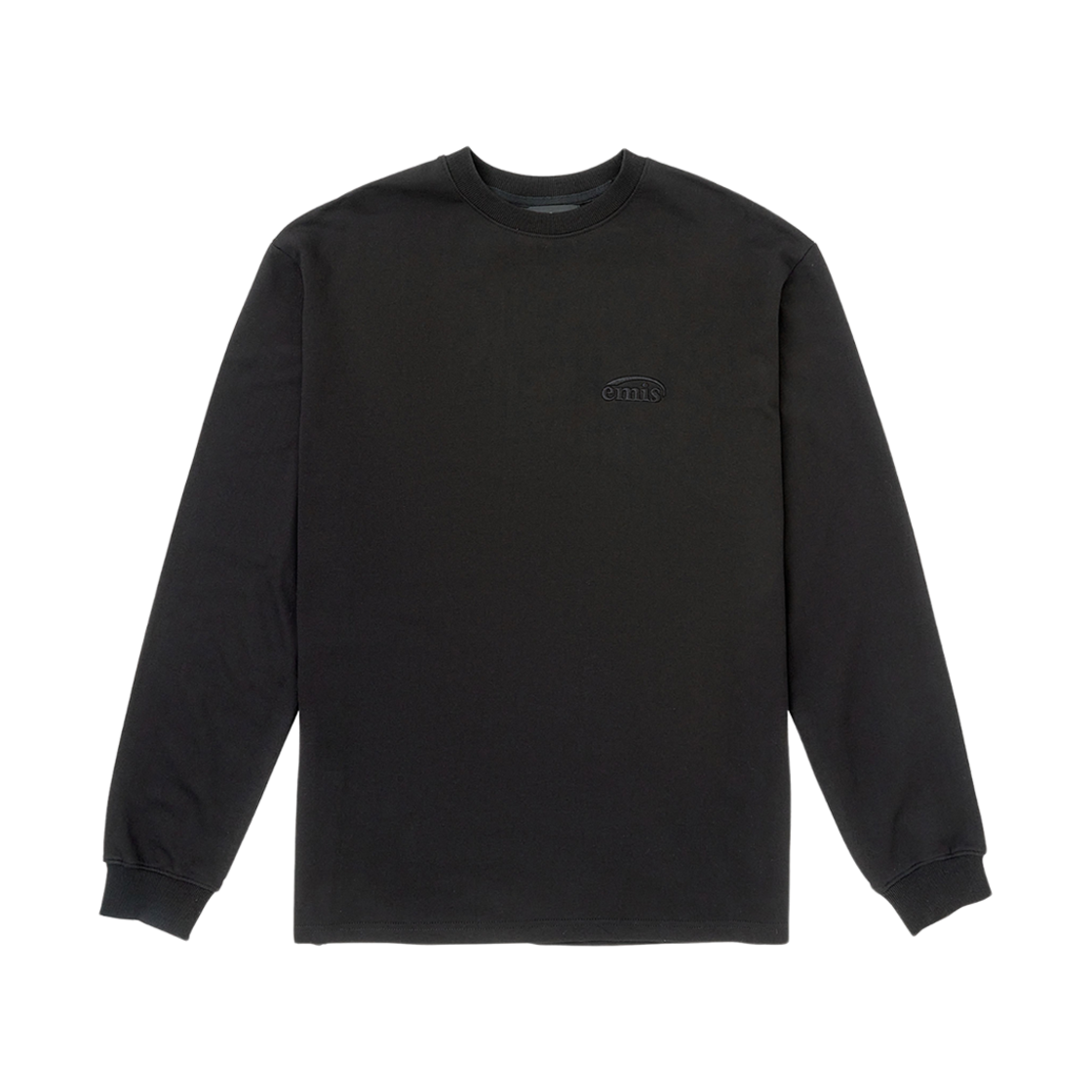 (W) 이미스 롱슬리브 크루넥 티셔츠 블랙((W) Emis Long Sleeve Crew Neck T-Shirt Black) - 2