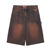 Honda Wing Logo Carpenter Bermuda Pants Burgundy