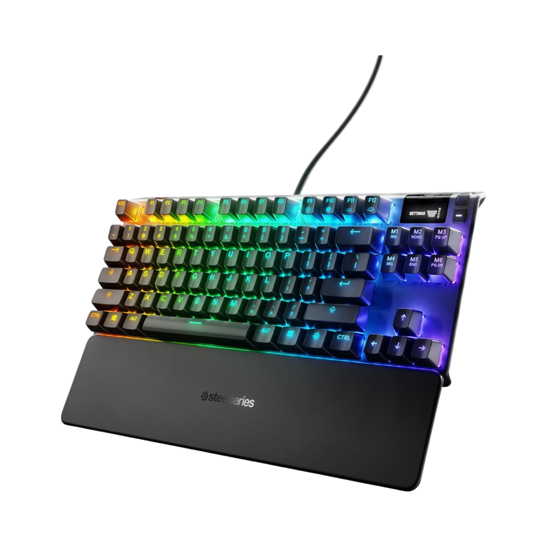 스틸시리즈 에이펙스 7 TKL 레드 스위치 게이밍 키보드 영문 자판 블랙 (국내 정식 발매 제품)(Steelseries Apex 7 TKL Red Switch Gaming Keyboard US English Black (Korean Ver.))