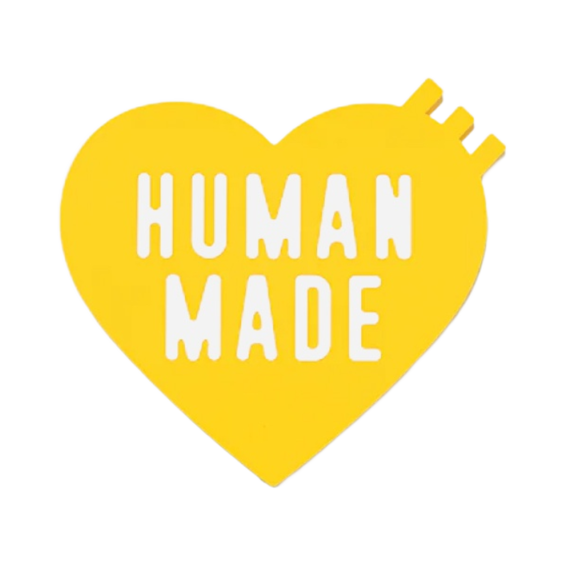 HM27GD075 Human Made Heart Rubber Coaster Yellow