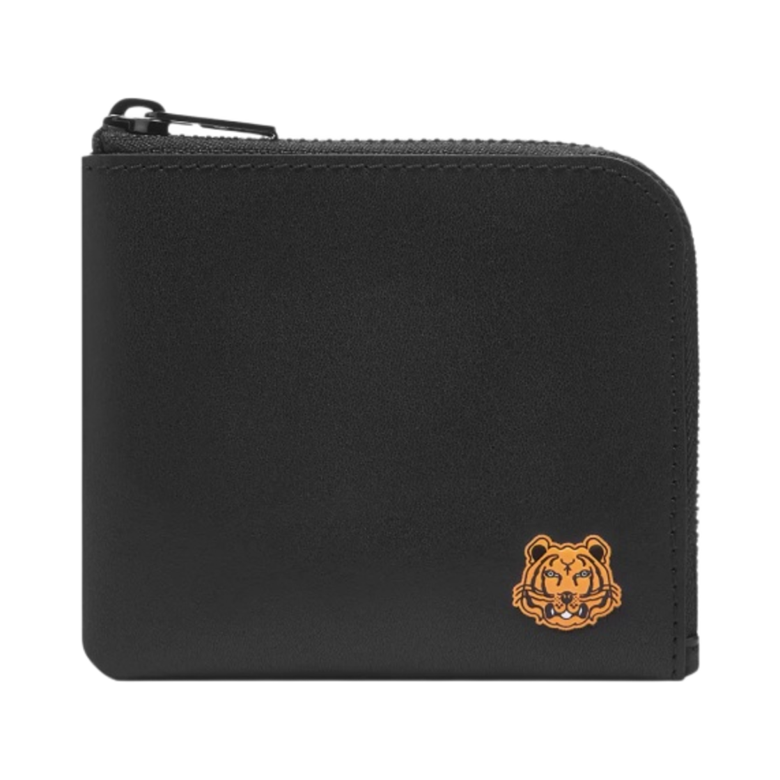 FB55PM403L46-99 Kenzo Tiger Crest Leather Zipped Wallet Kenzo Wallet Black