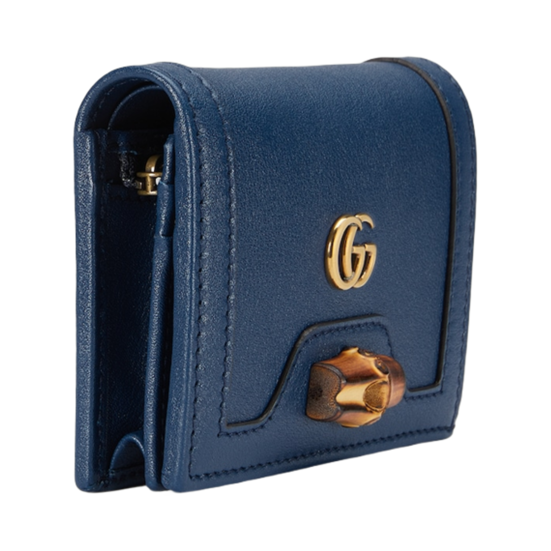 구찌 다이애나 카드 케이스 지갑 블루 레더(Gucci Diana Card Case Wallet Blue Leather) - 3