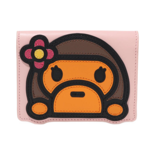 - BAPE Baby Lisa Leather Wallet Pink