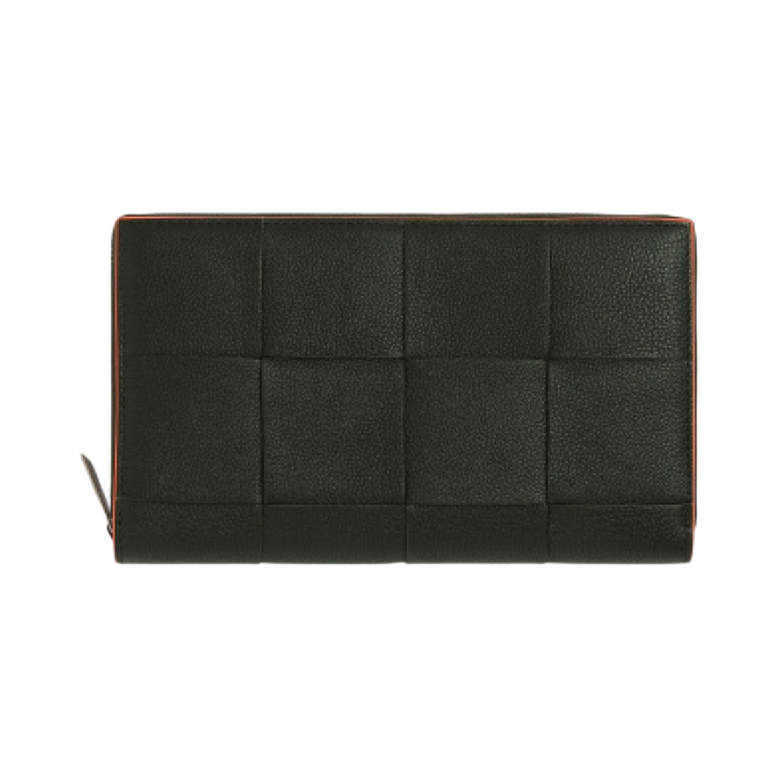 보테가 베네타 카세트백 지퍼 어라운드 지갑 다크 그린 오렌지(Bottega Veneta Cassette Zip Around Wallet Dark Green Orange) - 1