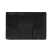 Bottega Veneta Credit Card Case Calfskin Black