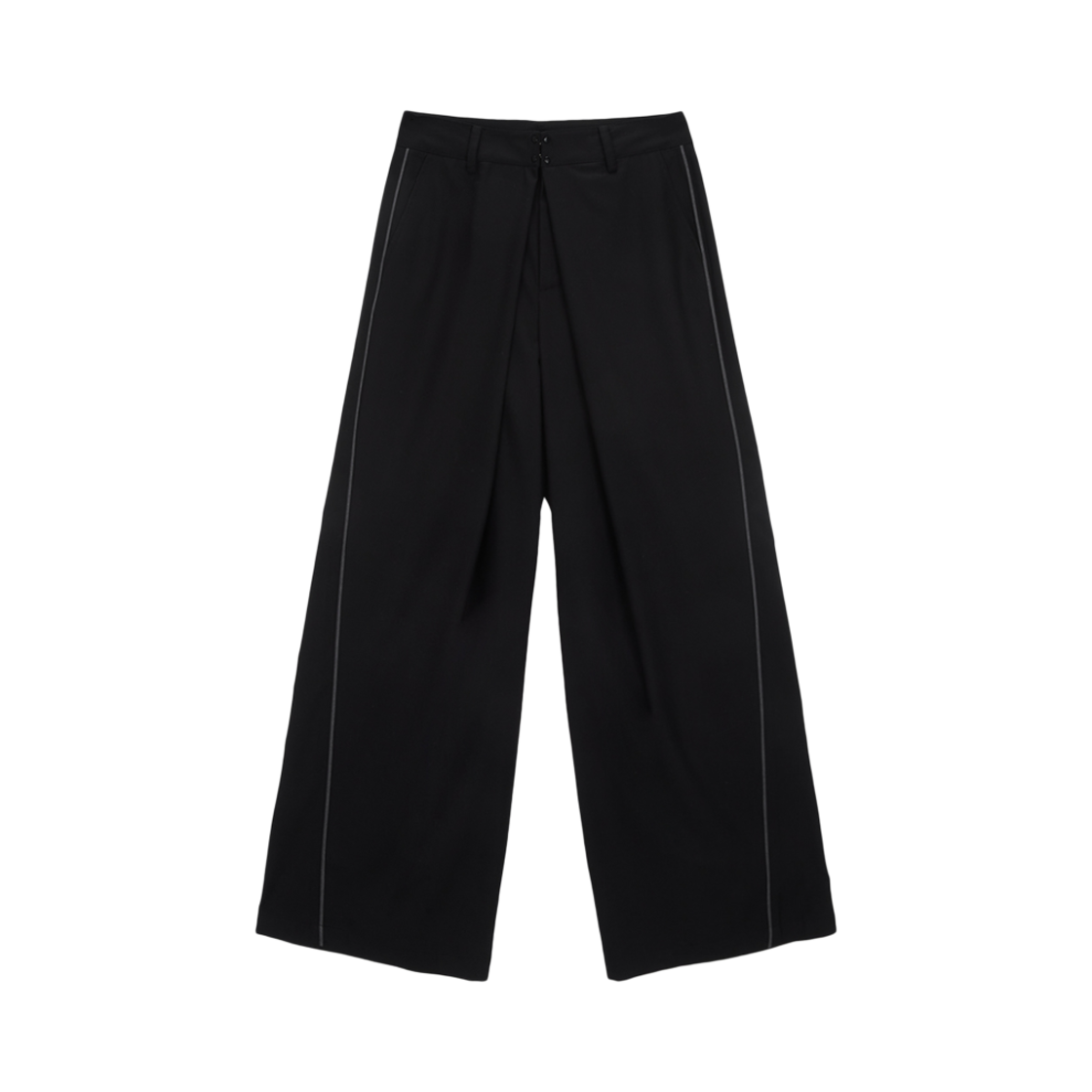 MK2434PT022MBB (W) Matin Kim Double Waist Hook Trouser Black