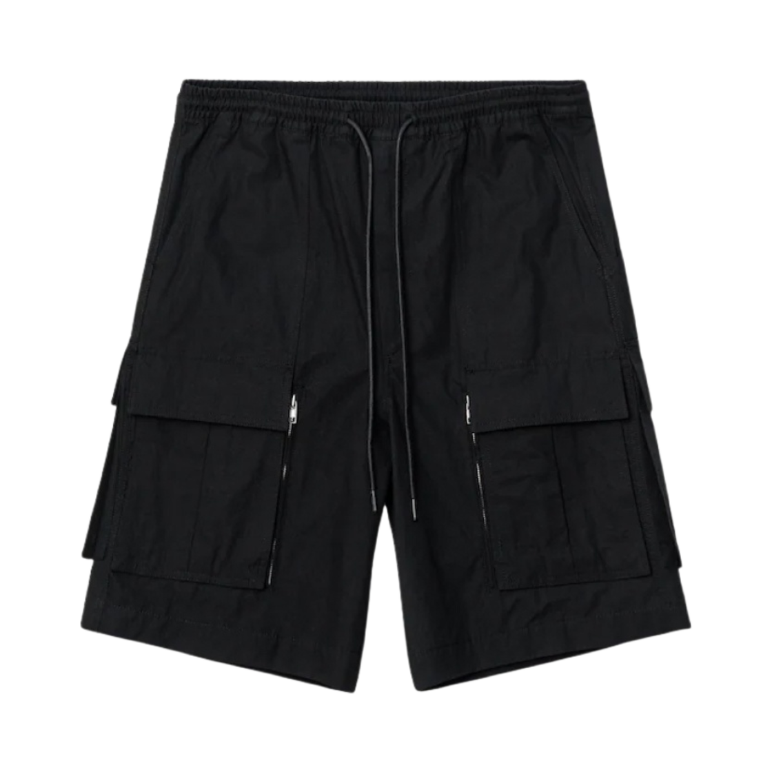준지 하이코튼 지퍼 카고 이밴드 쇼츠 블랙(Juun.J High Cotton Zipper Cargo E-Band Shorts Black)
