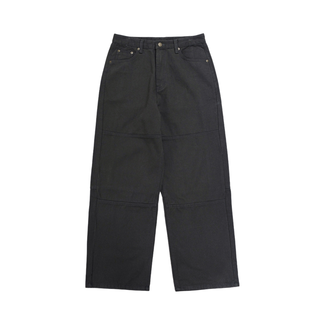 플랫웨이브 비 와이드 코튼 팬츠 차콜(Flatwave Vee Wide Cotton Pants Charcoal)