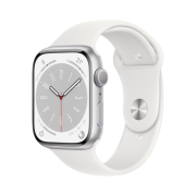 Apple Watch Series 8 45mm GPS Silver Aluminium Case with Sport Band White (Korean Ver.)