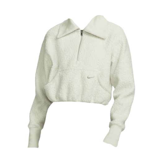 (W) Nike NSW High-Pile Fleece 1/2-Zip Top Sea Glass - Asia
