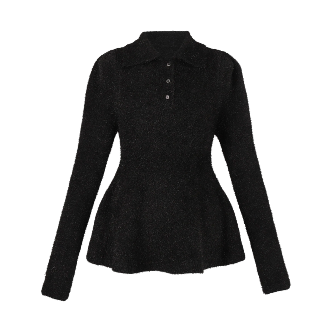 (W) 비비 리사 페푸라무 니트 블랙((W) Bibiy. Lisa Pepuramu Knit Black)