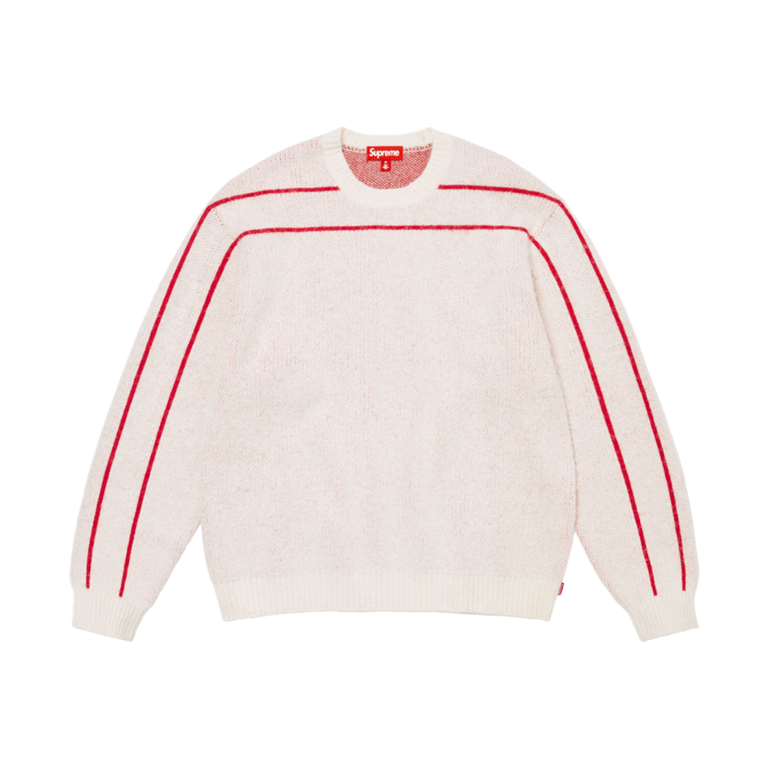 슈프림 백 스트라이프 스웨터 화이트 - 24FW