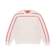 Supreme Back Stripe Sweater White - 24FW