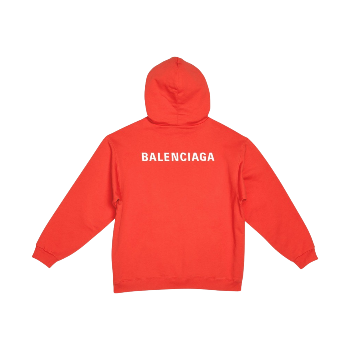 발렌시아가 레귤러 핏 후드 브라이트 레드 화이트(Balenciaga Regular Fit Hoodie Bright Red White) - 2