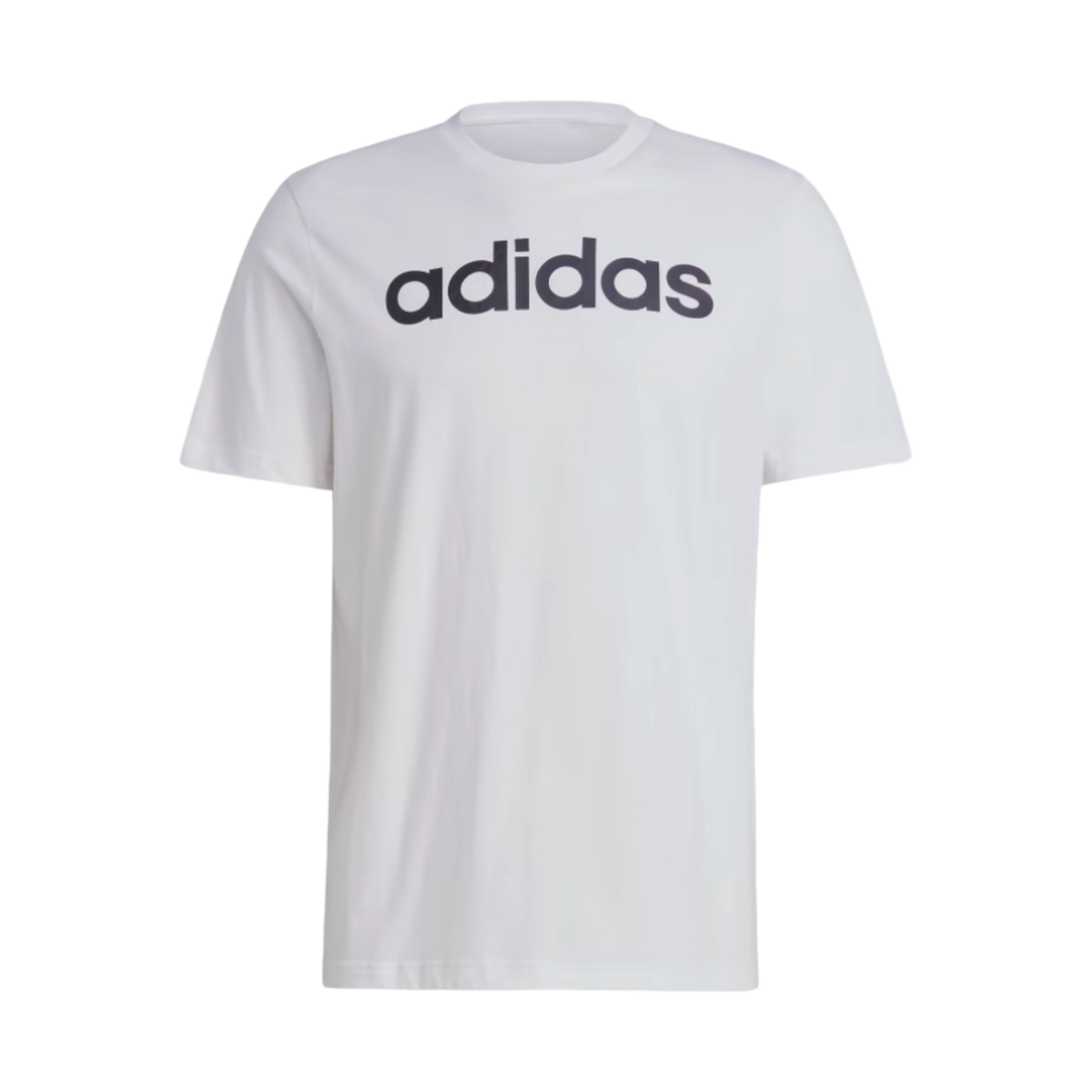 아디다스 에센셜 싱글 저지 라이너 자수 로고 티셔츠 화이트 - US 사이즈(Adidas Essentials Single Jersey Linear Embroidered Logo T-Shirt White - US Sizing) - 1