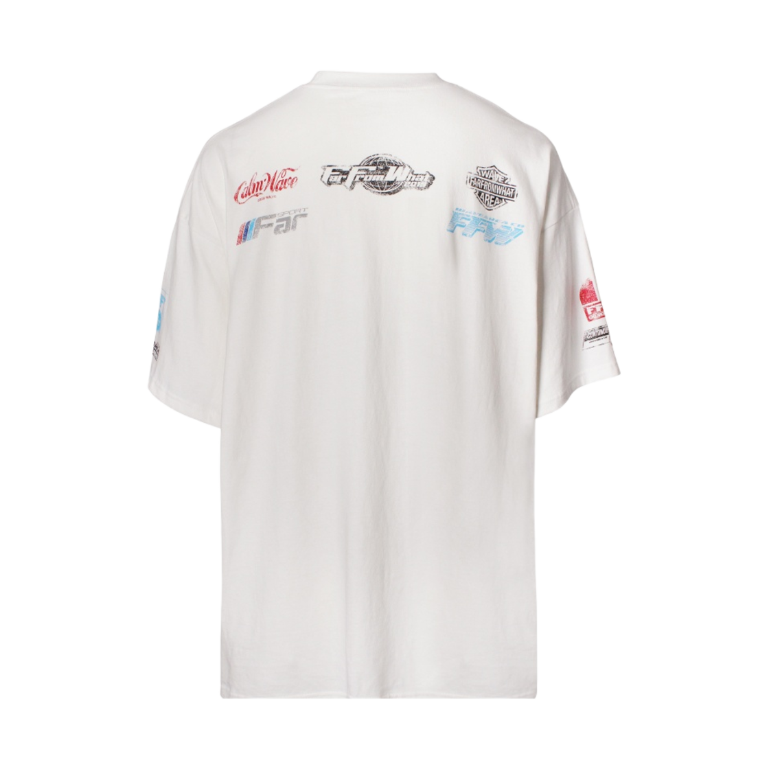 파프롬왓 파 워시드 스폰서 로고 티셔츠 화이트(Farfromwhat Far Washed Sponsor Logo T-Shirt White) - 2