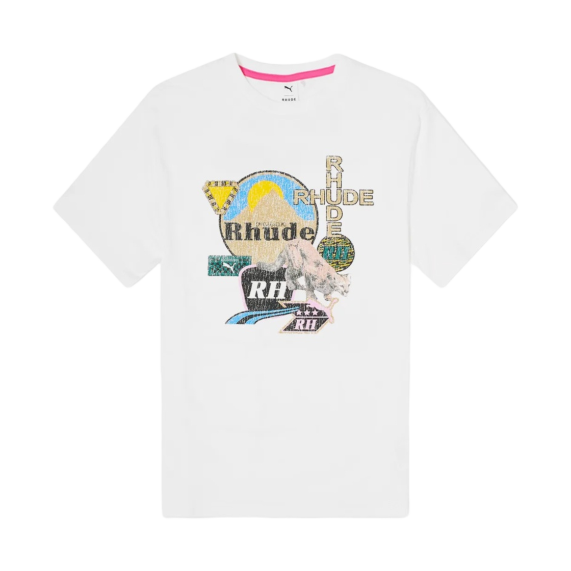 푸마 x 루드 그래픽 티셔츠 푸마 화이트(Puma x Rhude Graphic T-shirt Puma White)