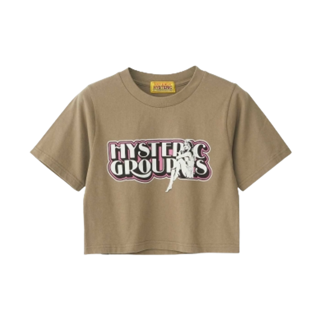 (W) 히스테릭 글래머 히스테릭 그루피스 숏 티셔츠 카키((W) Hysteric Glamour Hysteric Groupies Short T-Shirt Khaki) - 1