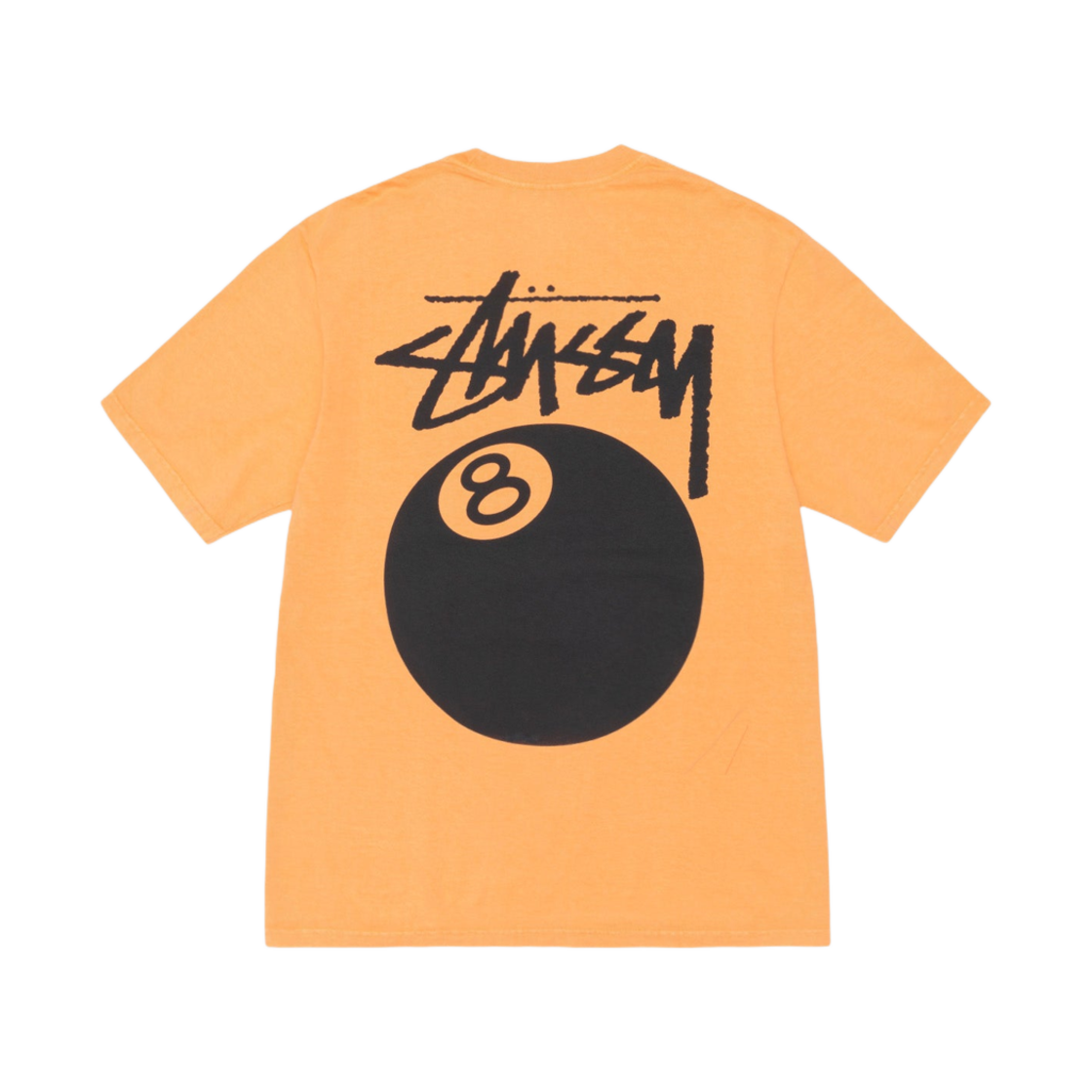 스투시 8볼 피그먼트 다이드 티셔츠 오렌지(Stussy 8 Ball Pigment Dyed T-Shirt Orange)