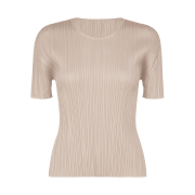(W) Pleats Please Issey Miyake New Colorful Basics 4 Top Greige