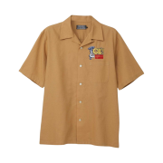 Hysteric Glamour Hysteric OLE Embroidered Open Collar Shirt Beige