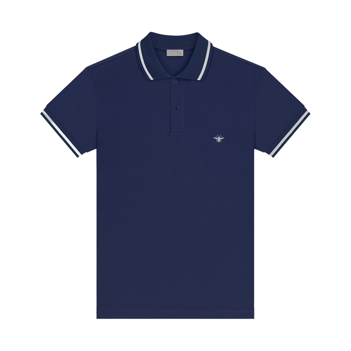 디올 폴로 셔츠 비 자수 네이비 블루 피케(Dior Polo Shirt With Bee Embroidery Navy Blue Pique) - 1