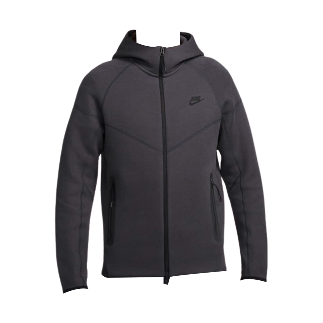 나이키 NSW 테크 플리스 윈드러너 풀 집 후드 앤트러사이트 블랙 - 아시아(Nike NSW Tech Fleece Windrunner Full Zip Hoodie Anthracite Black - Asia)