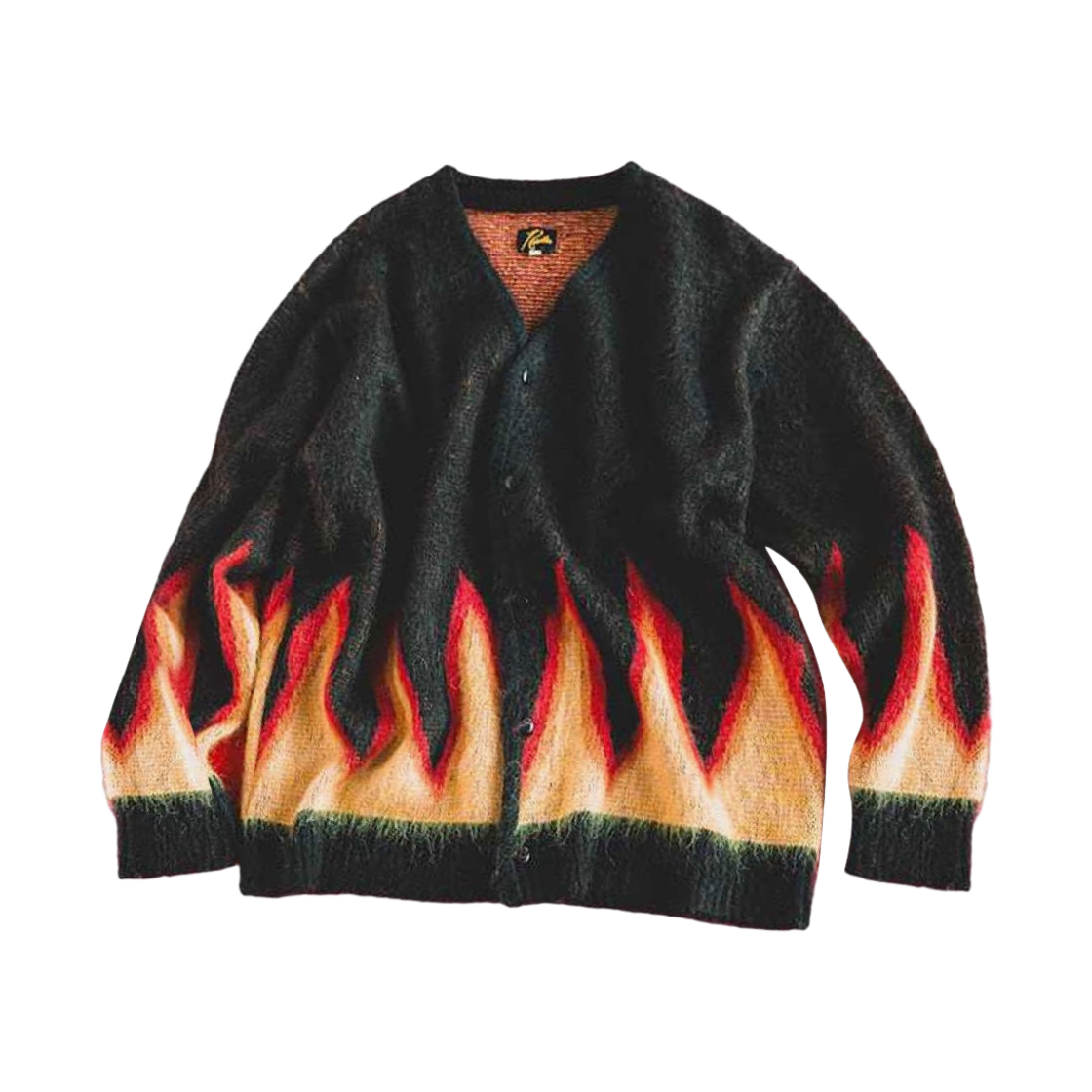 니들스 x 빔즈 모헤어 가디건 블랙 파이어