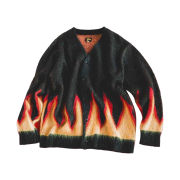 Needles x Beams Mohair Cardigan Black Fire