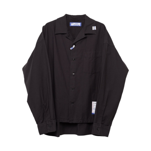 Maison Mihara Yasuhiro Instrumental Long Sleeve Oxford Shirt Black