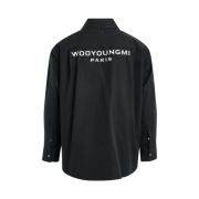Wooyoungmi Cotton Back Logo Shirt Black - 24SS