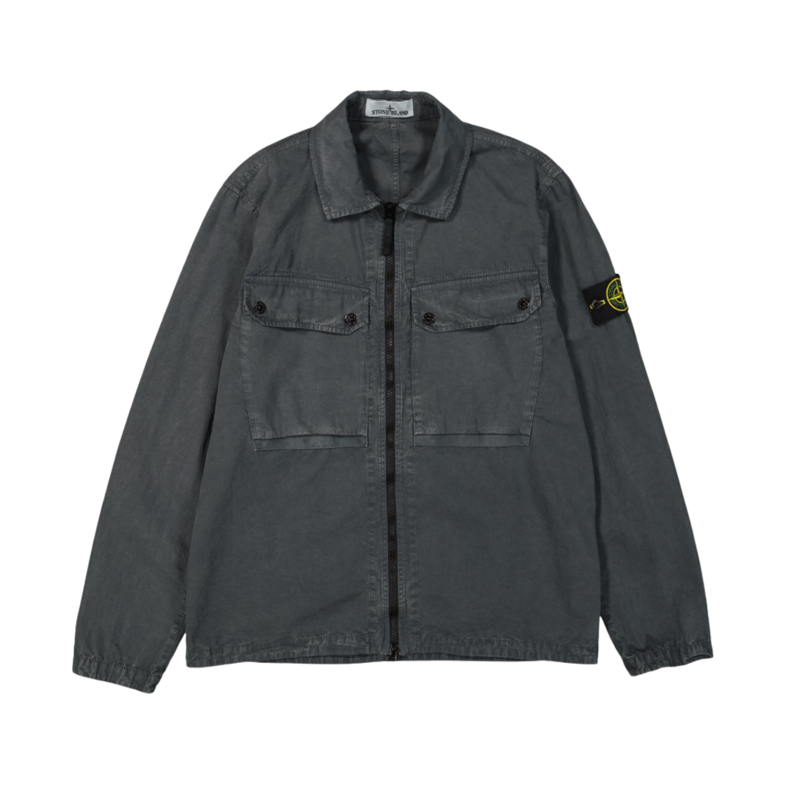 스톤 아일랜드 102WN 브러쉬드 오가닉 코튼 오버셔츠 리드 그레이 - 23FW(Stone Island 102WN Brushed Organic Cotton Overshirt Lead Grey - 23FW)