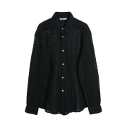 Our Legacy Coco Shirt Black Cotton Crochet