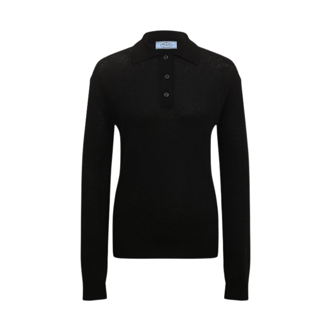 P24L1I-1ZOJ-F0002 (W) Prada Pullover Polo Knit Black