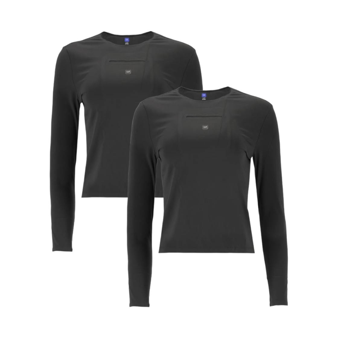 (W) 이지 갭 엔지니어드 바이 발렌시아가 롱슬리브 세컨드 스킨 블랙 (2개 번들)((W) Yeezy Gap Engineered by Balenciaga Long-Sleeve Second Skin Black (Bundle of 2))