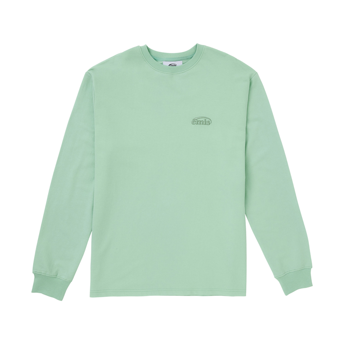 - (W) Emis Long Sleeve Crew Neck T-Shirt Mint Blue